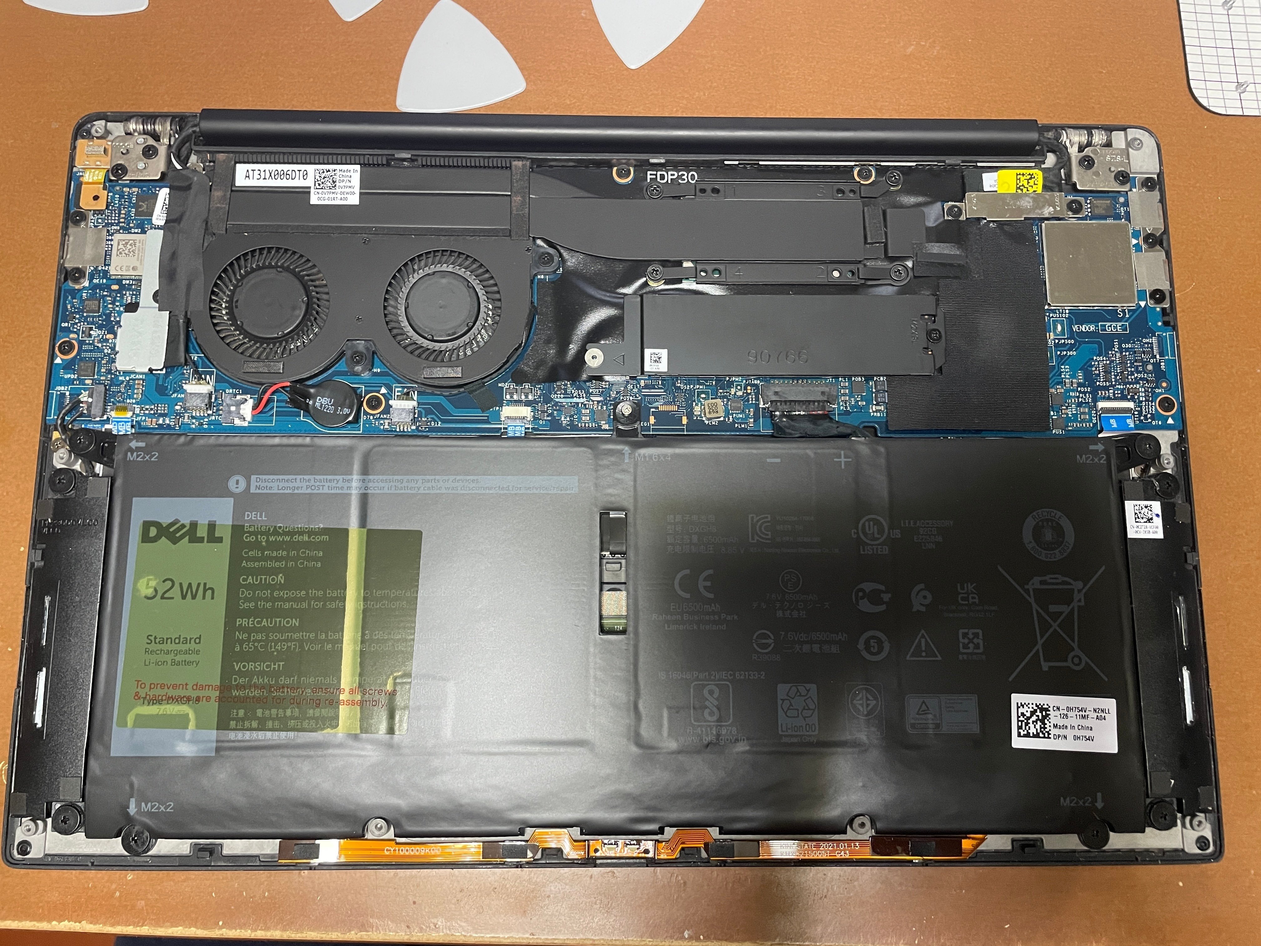 通電確認済 DELL デル XPS13 P54G 互換バッテリー交換 ジャンク扱 Dell デル XPS 13 (9360) メーカー純正オプション 交換用