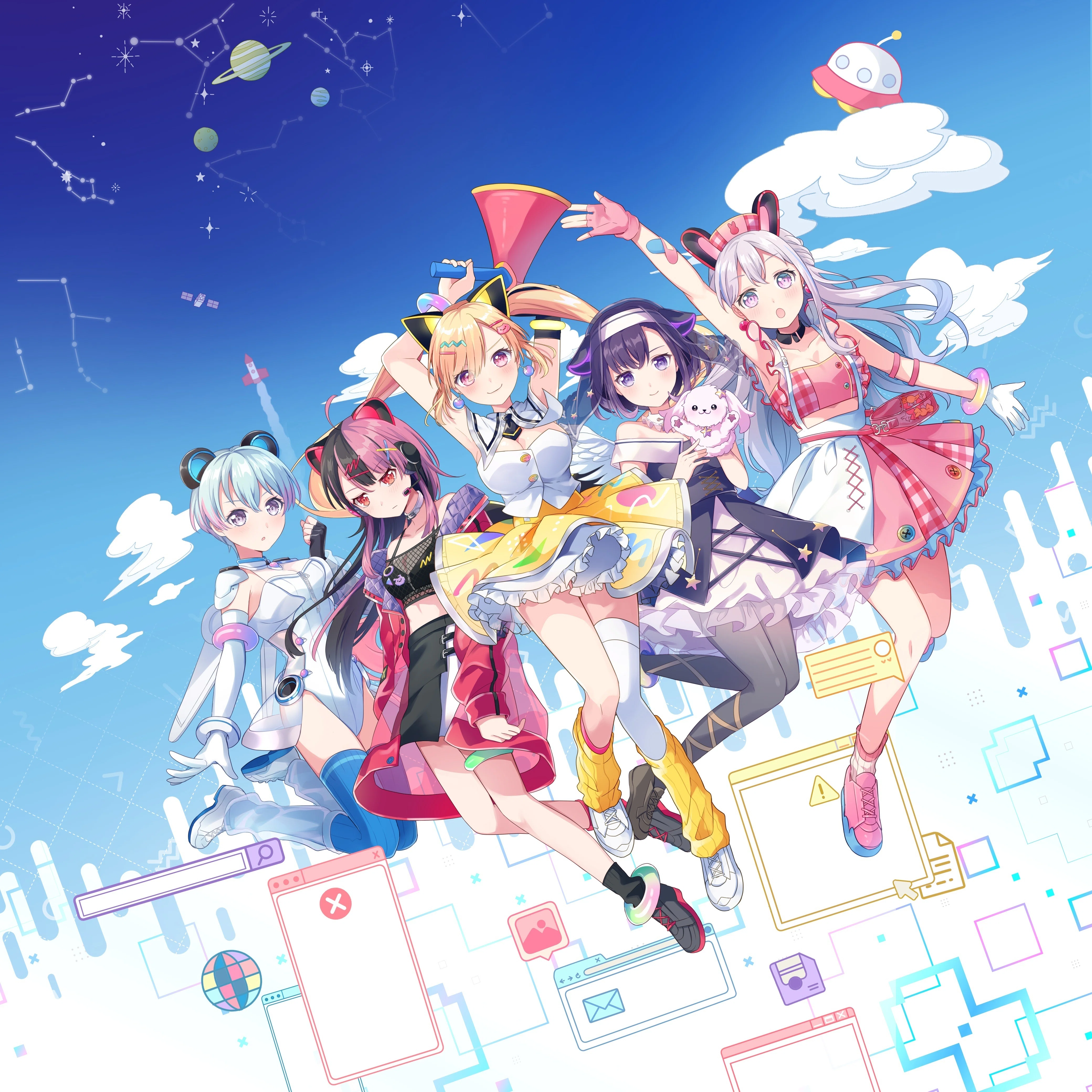 ライブキービジュアルイラスト制作メイキング🛸夢限大みゅーたいぷ