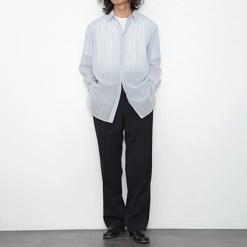 2024 S/S】【AURALEE オーラリー】HARD TWIST FINX ORGANDY STRIPE 