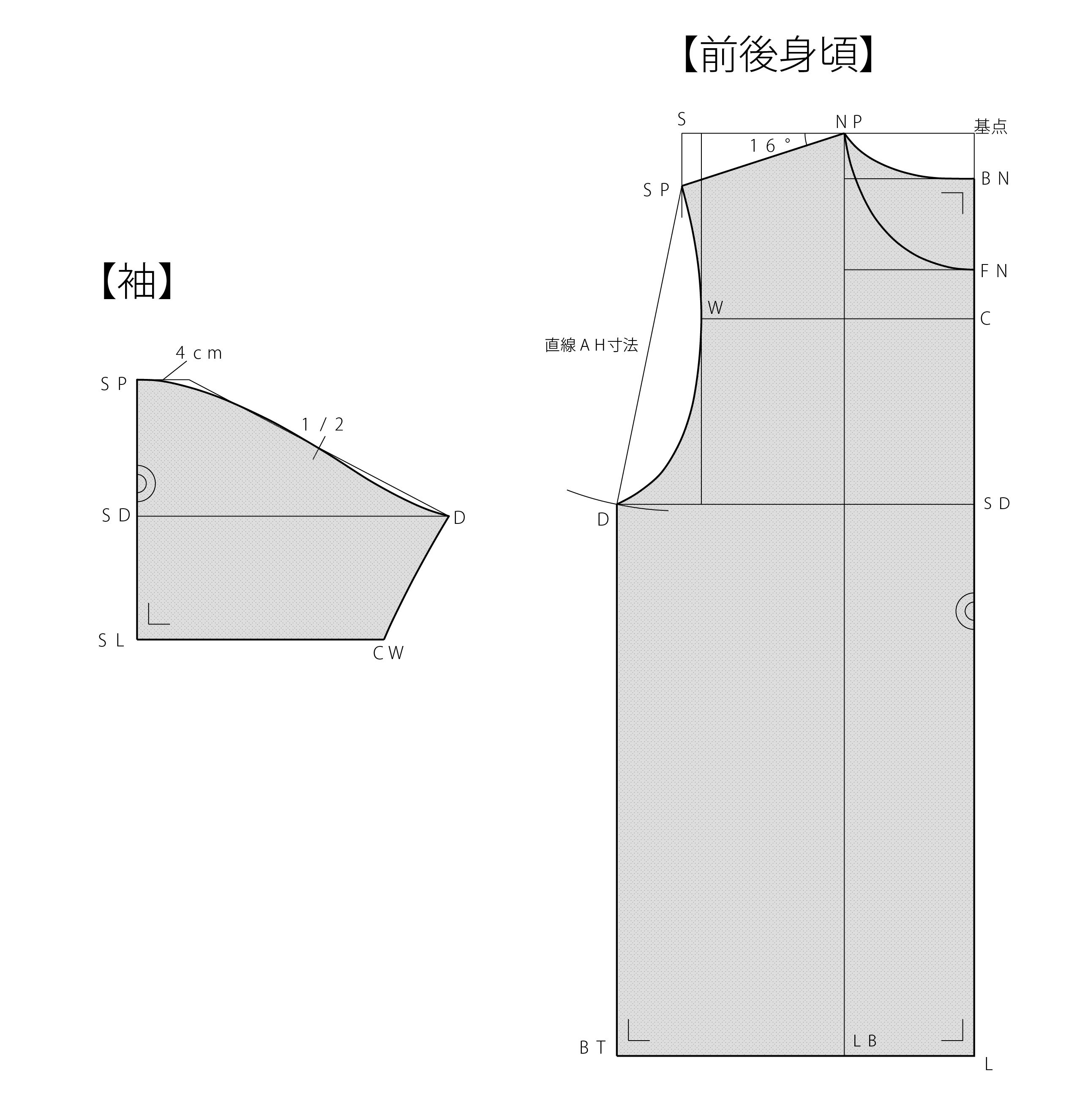 Tシャツの作図方法｜Leop1680
