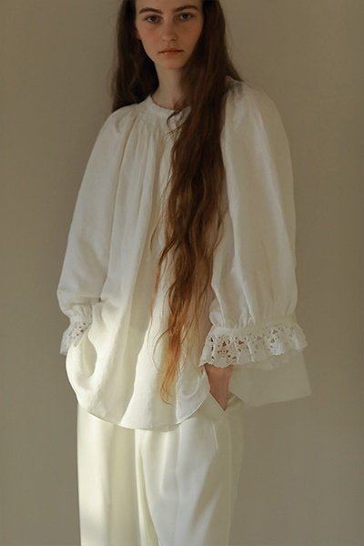 ETRE TOKYO◆24SS/フリルカフスシャツ/長袖シャツ/FREE/コットン/アイボリー/1224210097-0// ETRE TOKYO(エトレトウキョウ) / 24SS/フリルカフスシャツ/FREE