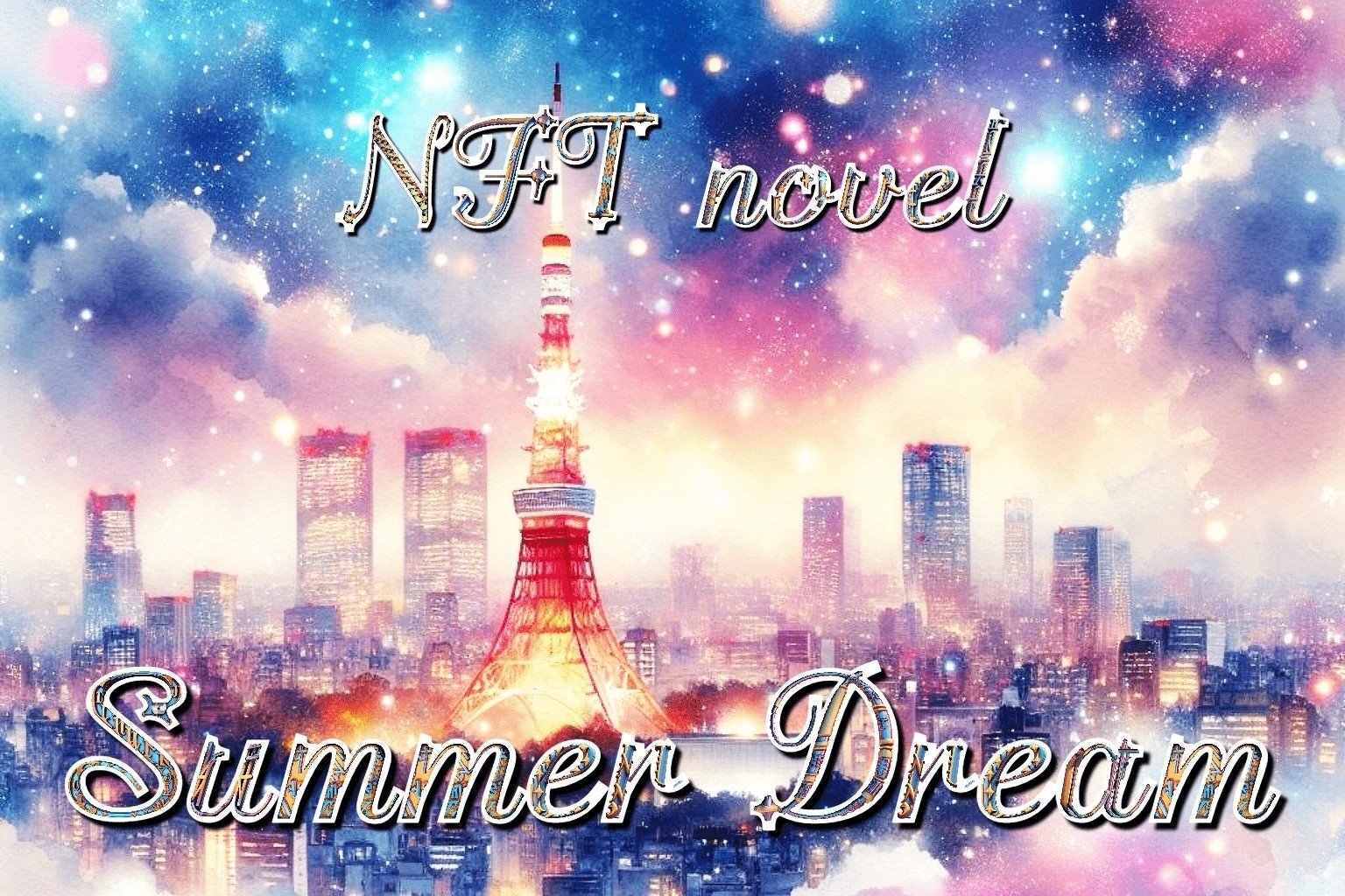 NFT Novel "Summer Dream" Episode 1 : Starlight Illuminating the Night Sky  Tokyo Tower x Starry Sky メタバース漫画🌌 NFT小説 夏夢カノン <a target=