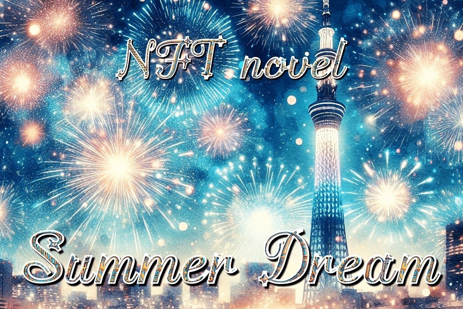 NFT Novel "Summer Dream"  Episode 3 : Encountering the Twinkling Starry Sky 
 Tokyo Sky Tree x Dream Fireworks メタバース漫画🌌 NFT小説 夏夢カノン <a target=