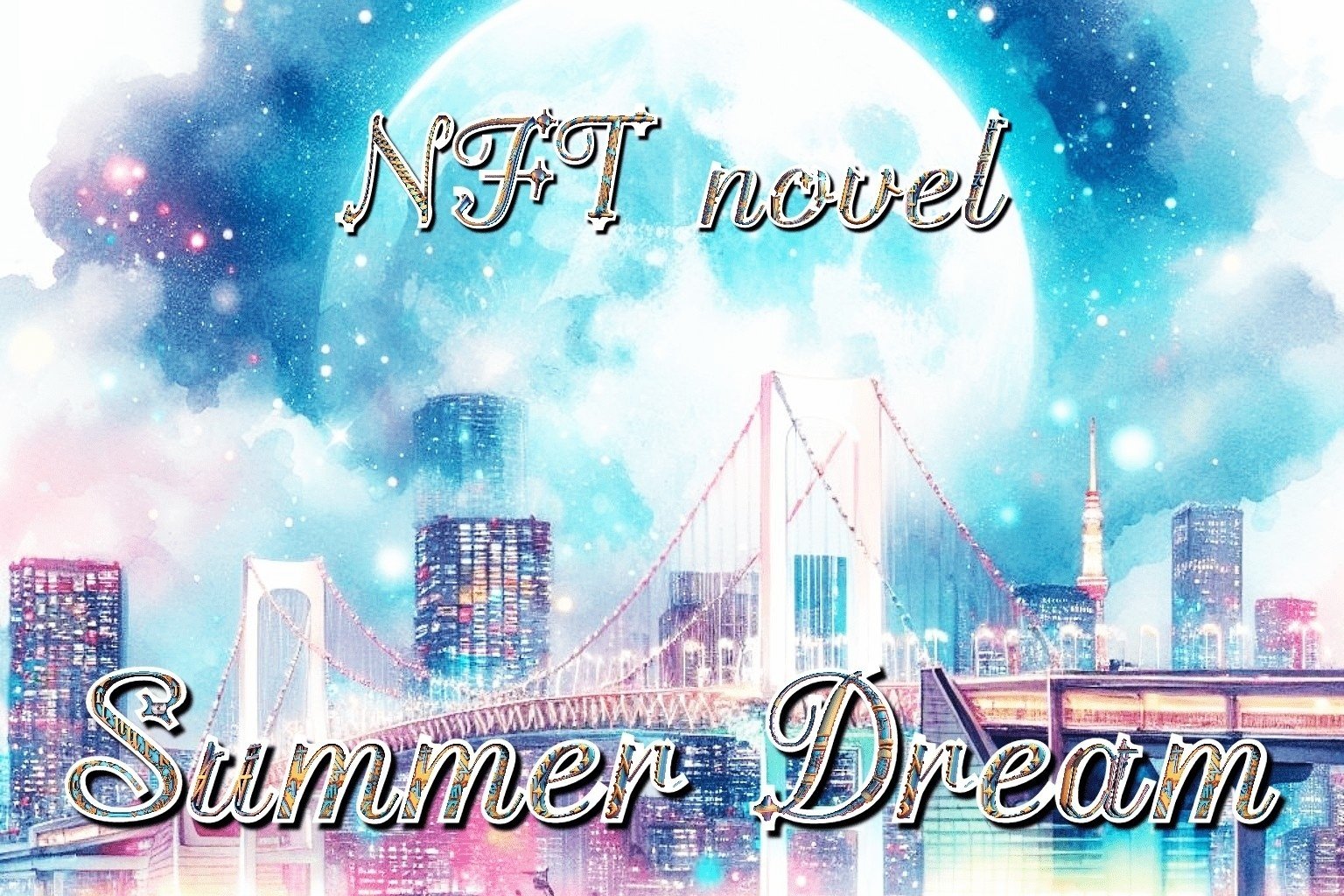 NFT Novel "Summer Dream" Episode 5 : The Intersection of Life and Dreams Rainbow Bridge x Super Blue Moon メタバース漫画🌌 NFT小説 夏夢カノン <a target=