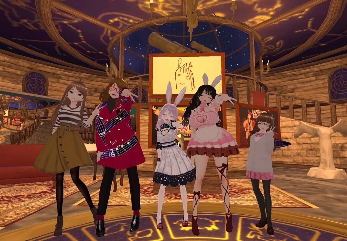 コロちゃんの誕生日に記念撮影！みんな集まってくれて嬉しい❤ありがとう星詠み　星たちと過ごす書斎　＠Cluster　メタバース漫画🌌 NFT小説 夏夢カノン  <a target=