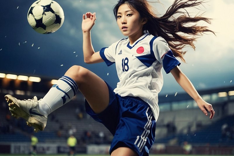 女子サッカー,フリー写真,美人,人物）,AI画像生成,無料（フリー素材）01