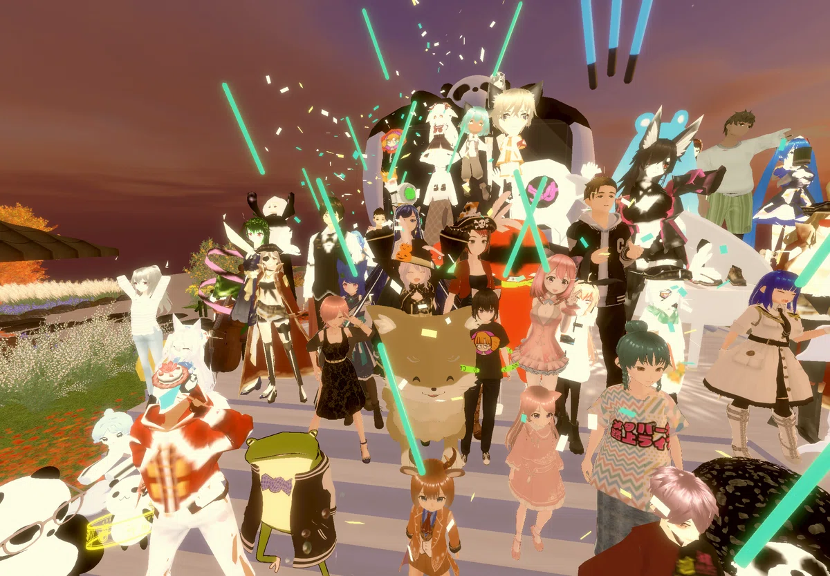 金曜日のメタバースで初めてメタバース路上ライブの公開収録・取材されたときの写真Photos from the first time the Metaverse Street Live was publicly recorded and covered at Friday's Metaverse.