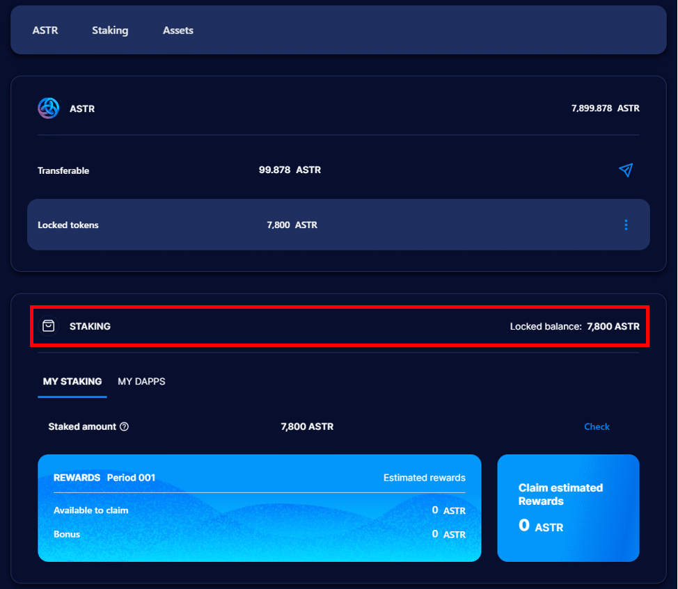 dApp Staking v3 でステーキング｜TKLab | tklab.astr