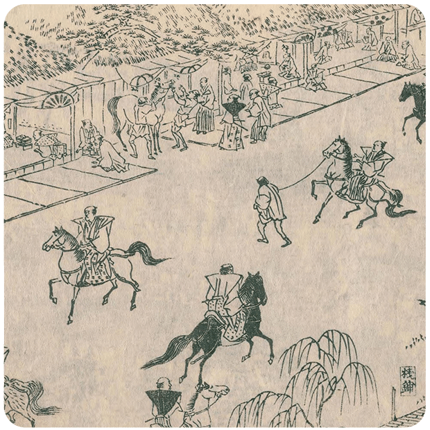 江戸名所図会】馬が主役の図｜相丸