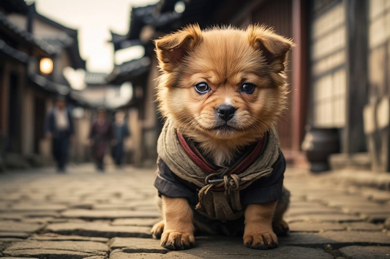 犬・女性（後ろ姿）・お酒・戦隊ヒーロ・噴火（溶岩）　AI画像生成、無料（フリー写真・フリー素材）01