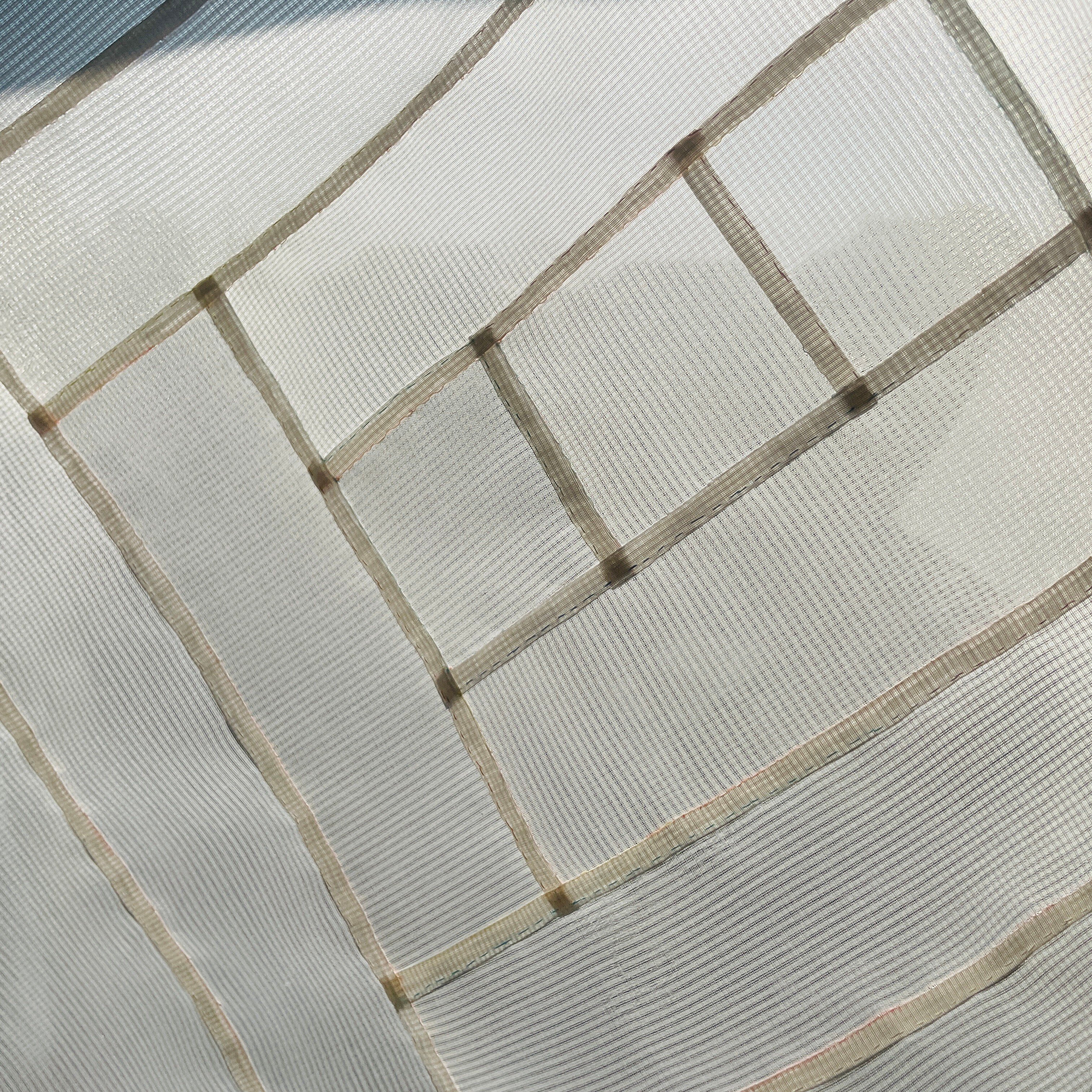 ポジャギ制作過程】白のムジゲポ ぐし縫い編｜pojagi*sono