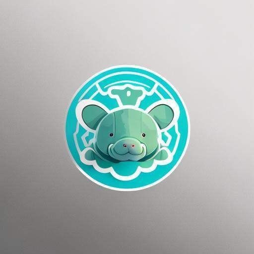 Mascots, cute dugong, modern digital logo, dugong, adobe illustration style, clean, and minimal, 8k, superHD, simple