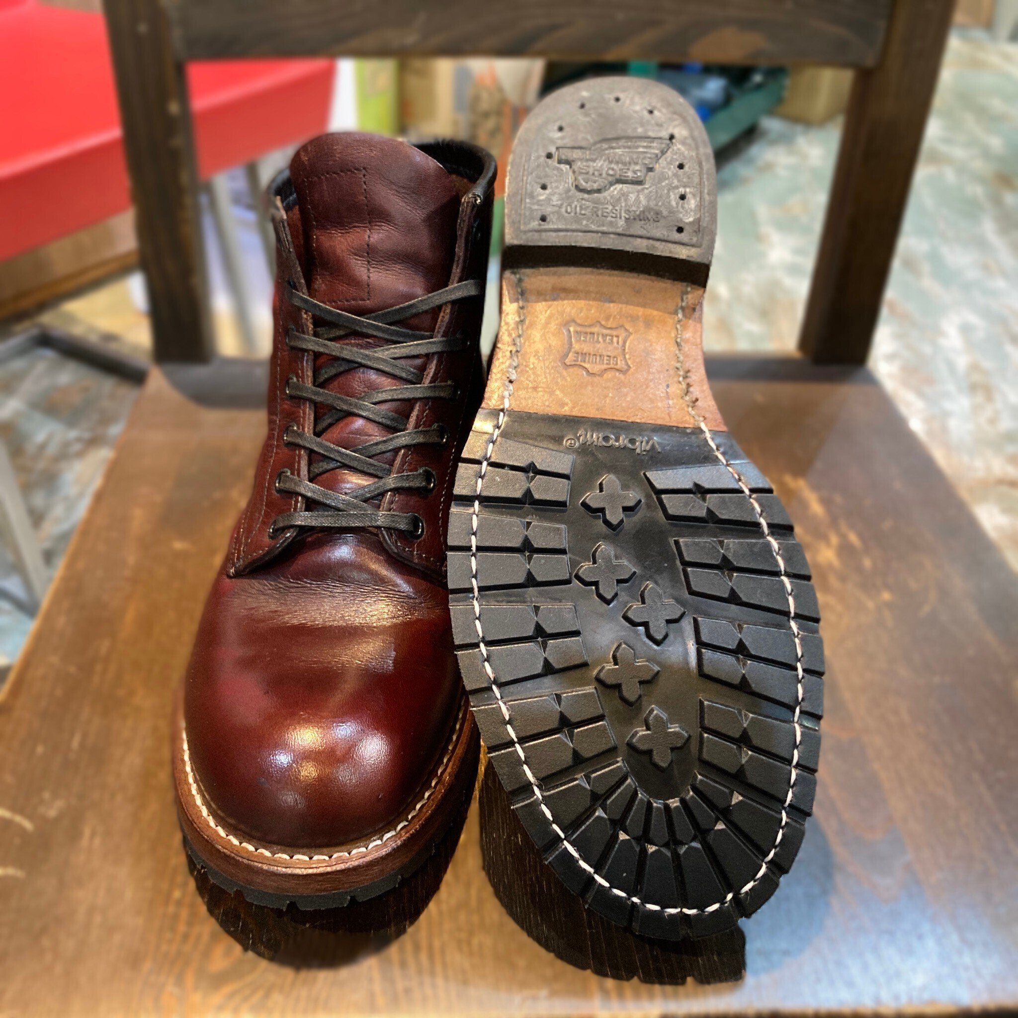 ハーフソール交換】Red Wing 9011 Beckman 加水分解したハーフソールの