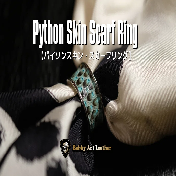 14th Addictionフリンジ スカーフ ストール 蛇スネークリング付き黒 matte black snake ring-マットブラックヘビリング | YURAGI