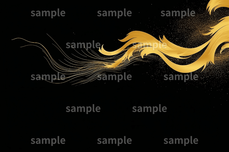 【和柄】「黒×金の和風イラスト」フリー素材3枚セット｜背景・名刺デザイン・アイキャッチ・イメージ画像に