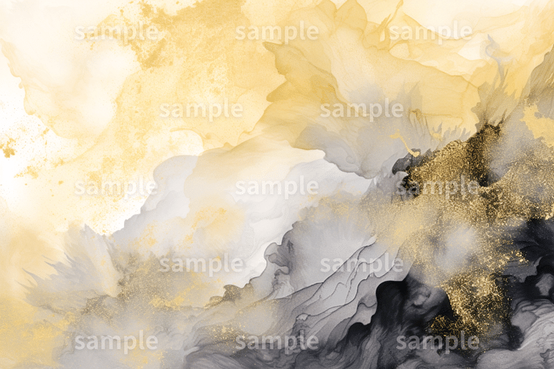 「黒×金の水彩イラスト」フリー素材3枚セット｜背景・名刺デザイン・アイキャッチ・イメージ画像に