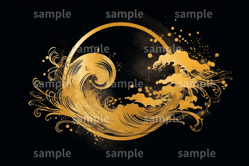 【伝統とモダンの融合】「黒金の和柄」フリー素材3枚セット｜背景・名刺デザイン・アイキャッチ・イメージ画像に
