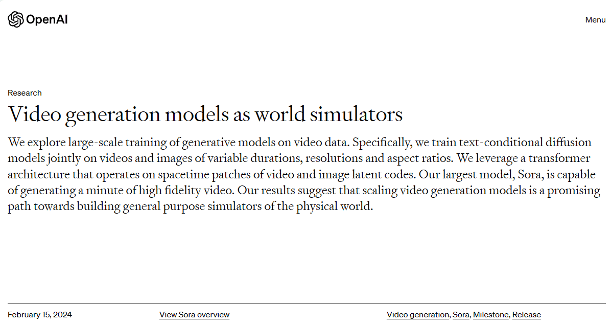 Soraページ OpenAI「Sora」クイックスタートガイド – つくる人をつくる AICU Inc.
