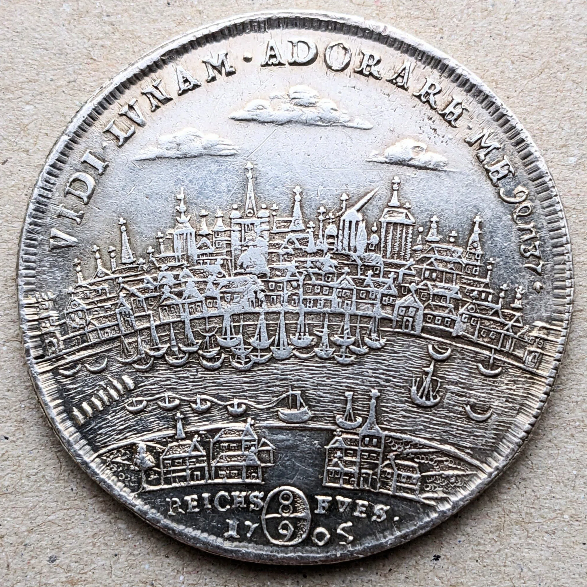 1705年 ケルン 都市景観 ターラー銀貨 (1705 Cologne Thaler 