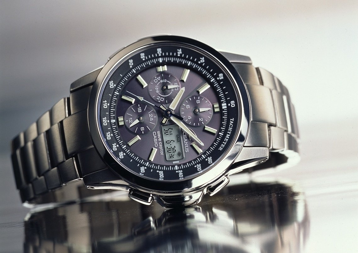 a*5様 OCEANUS腕時計　破損品 OCEANUS '21-11 日本製 3年保証 角型 Bluetooth CASIO Classic Line