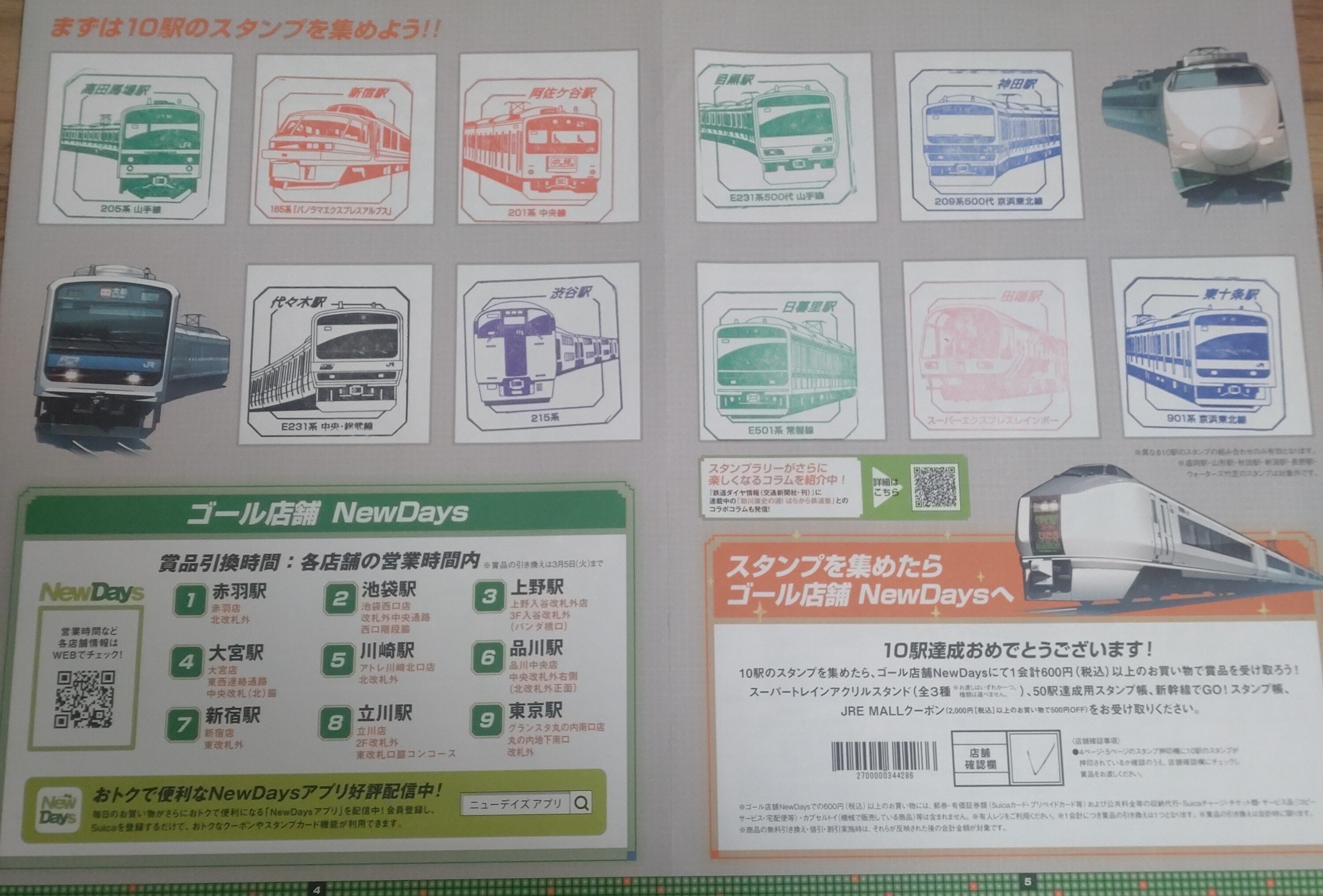 スーパートレインスタンプラリー サボ 5枚セット 新幹線でGO！ 未開封② スーパートレインスタンプラリー サボ 5枚セット 新幹線でGO