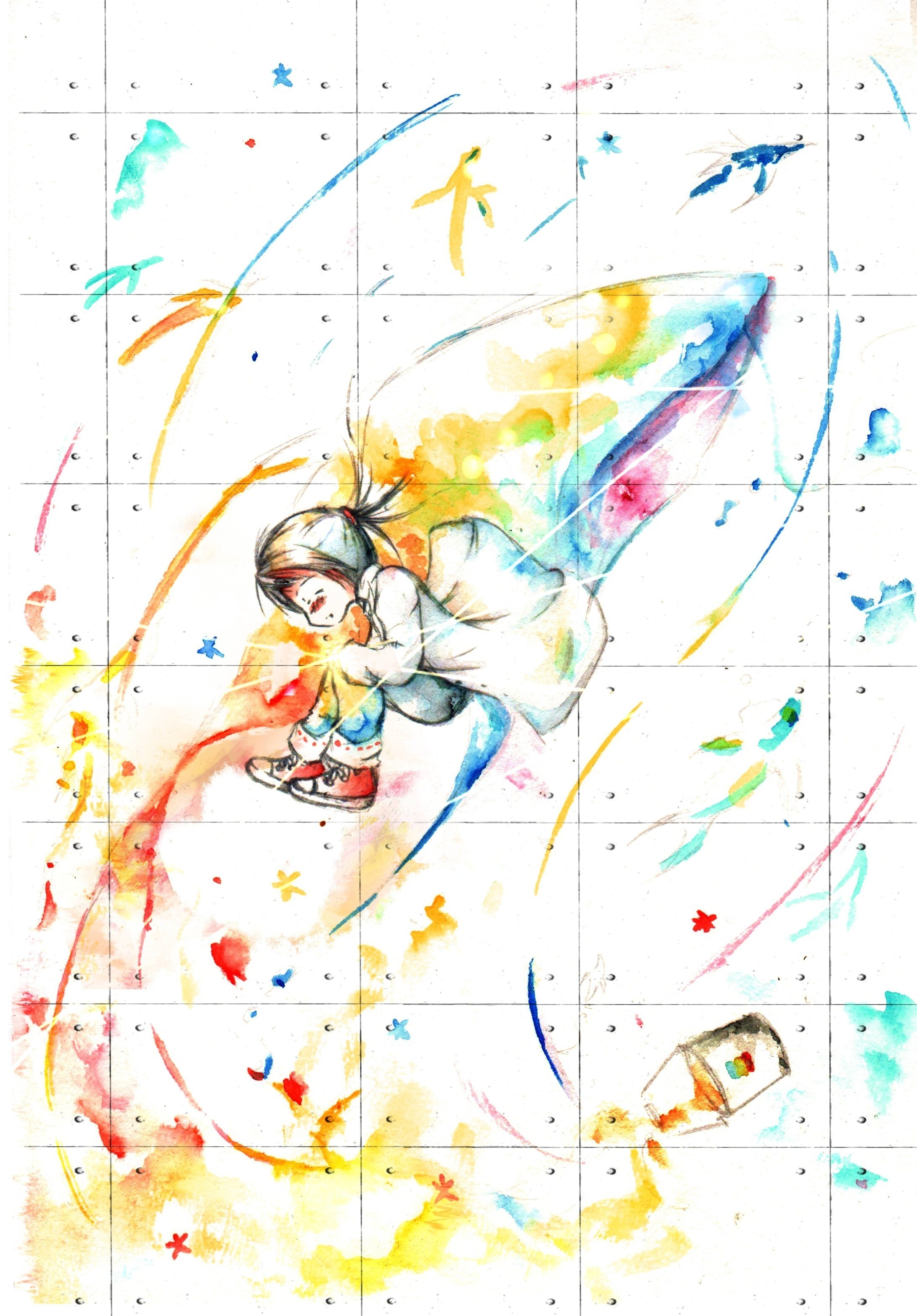 水彩絵の具を使っていた頃のイラスト｜桜田千尋