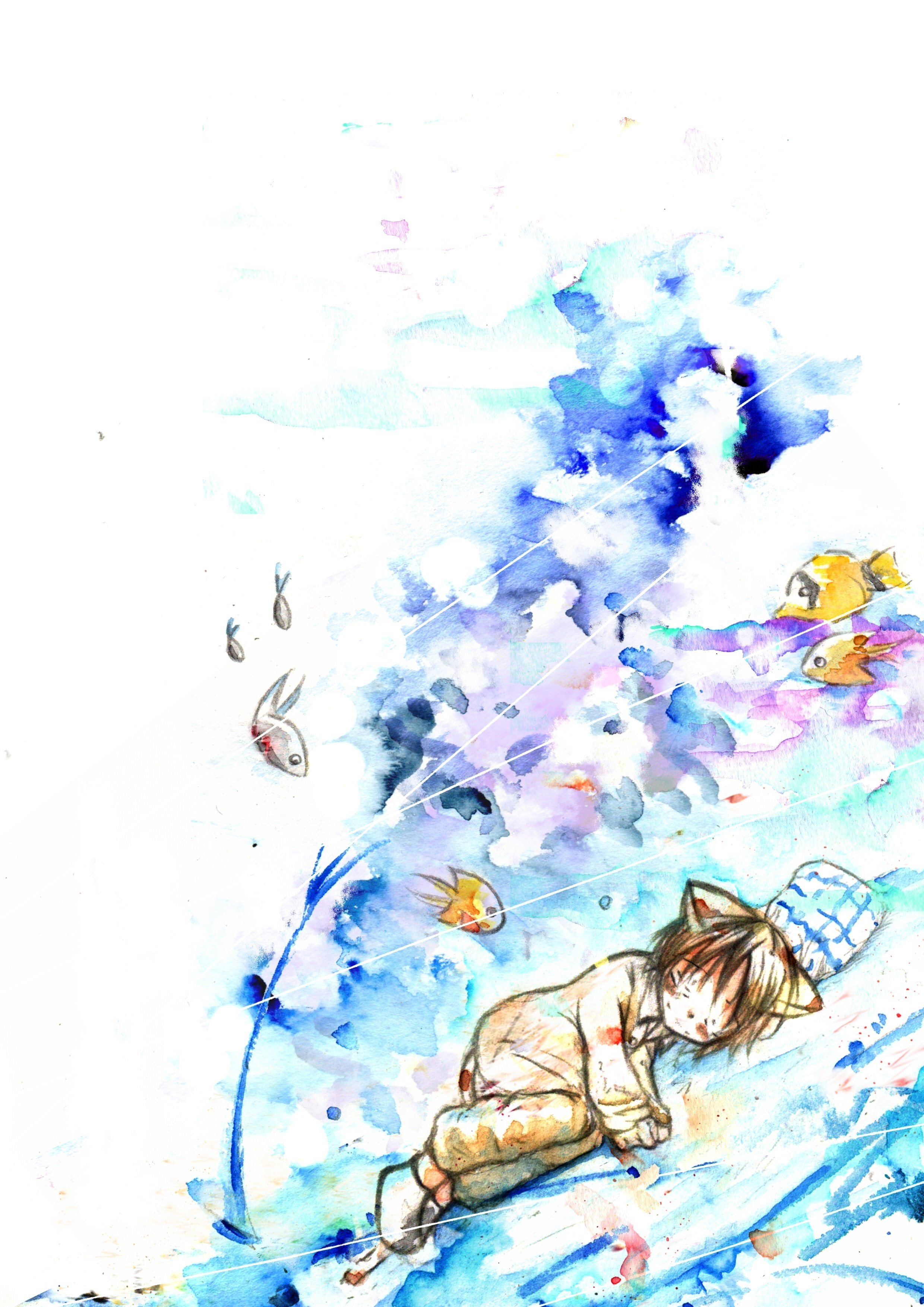 水彩絵の具を使っていた頃のイラスト｜桜田千尋