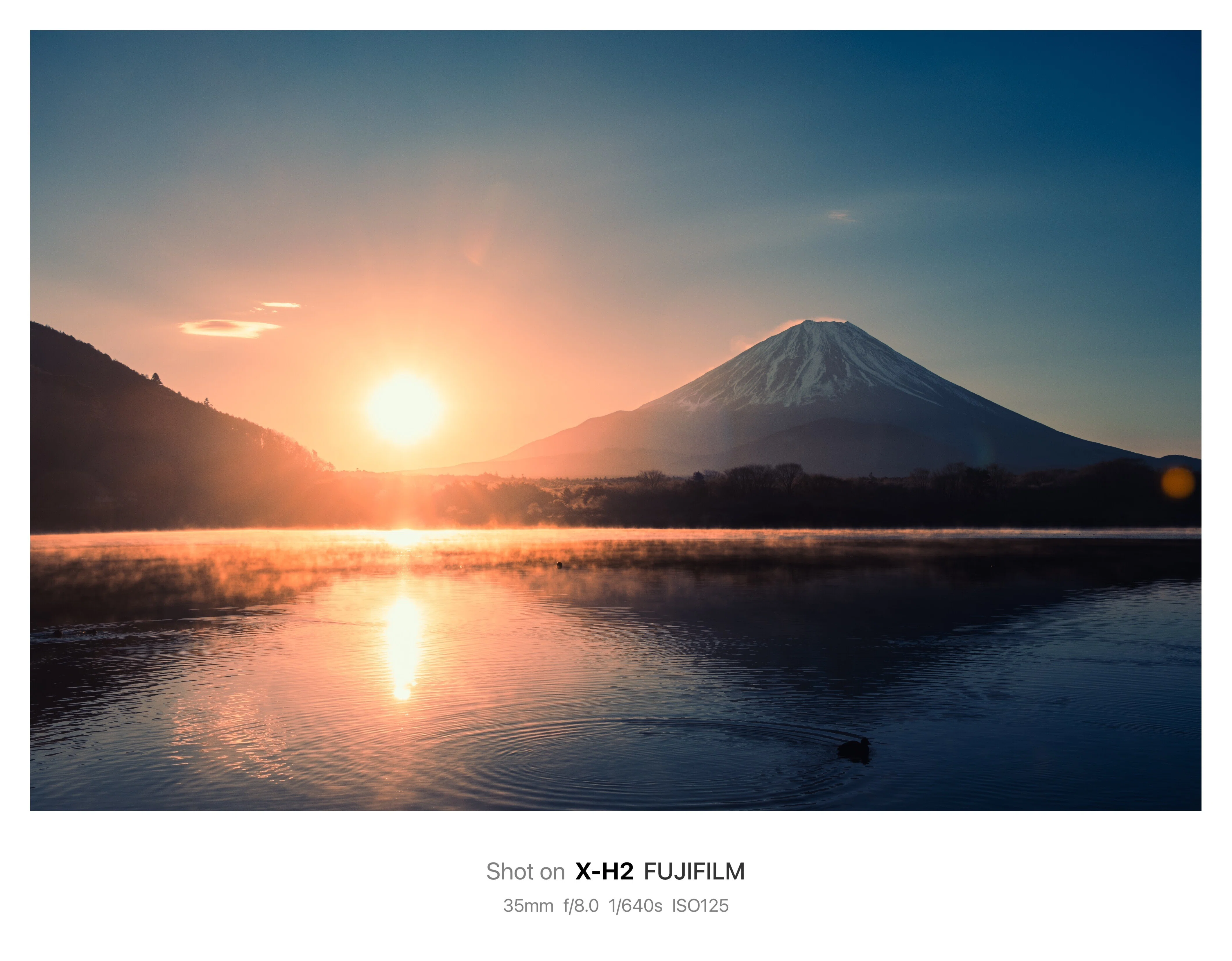 写真録】富士山と朝焼け＠精進湖にて｜Muu