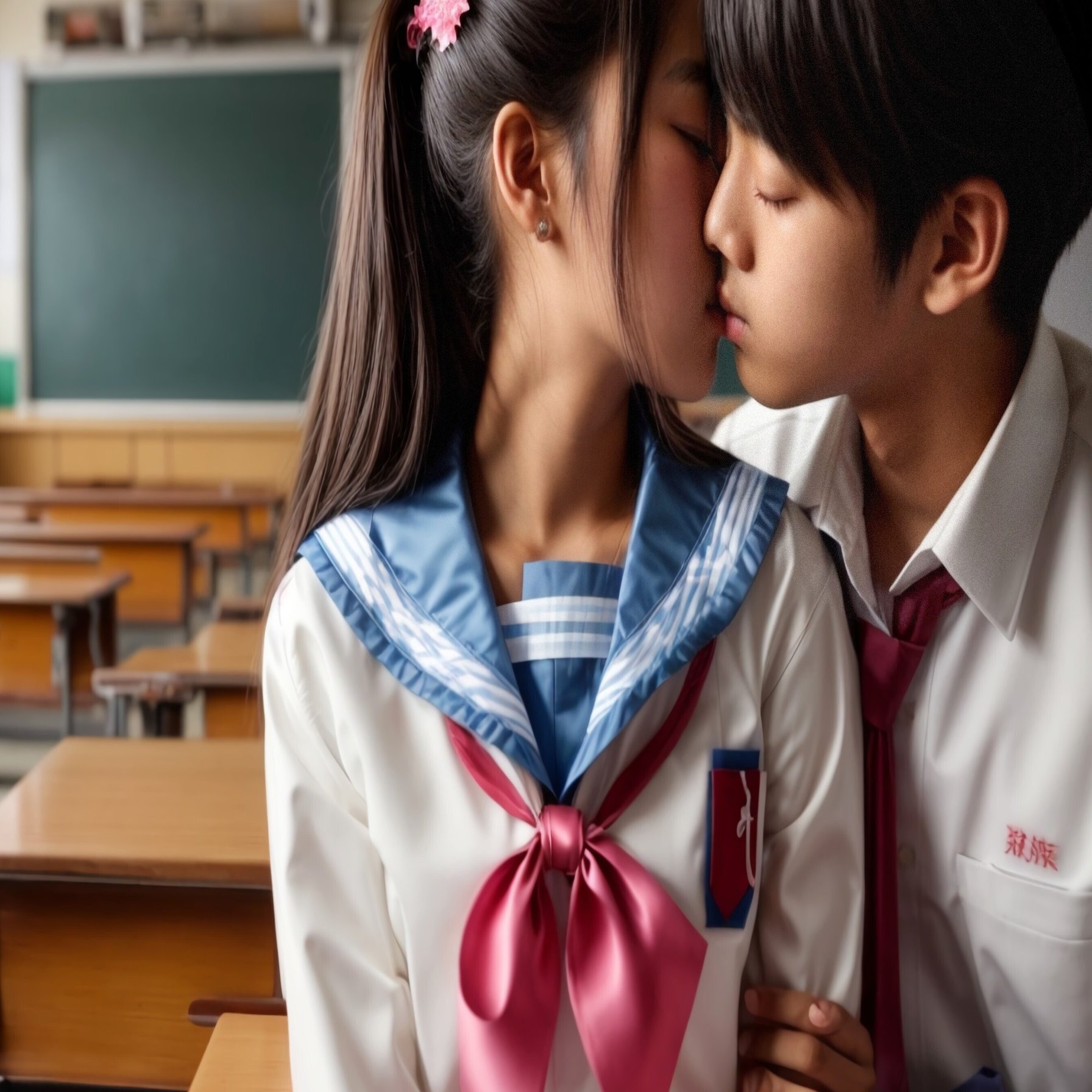 キス,中学生,フリー写真,(5枚),美人,美女,女性,イケメン,男性,人物,AI画像生成,無料 （フリー素材,フリー画像）｜フリー写真,リアル,AI画像生成,AI画像講座,無料（フリー素材,フリー画像）