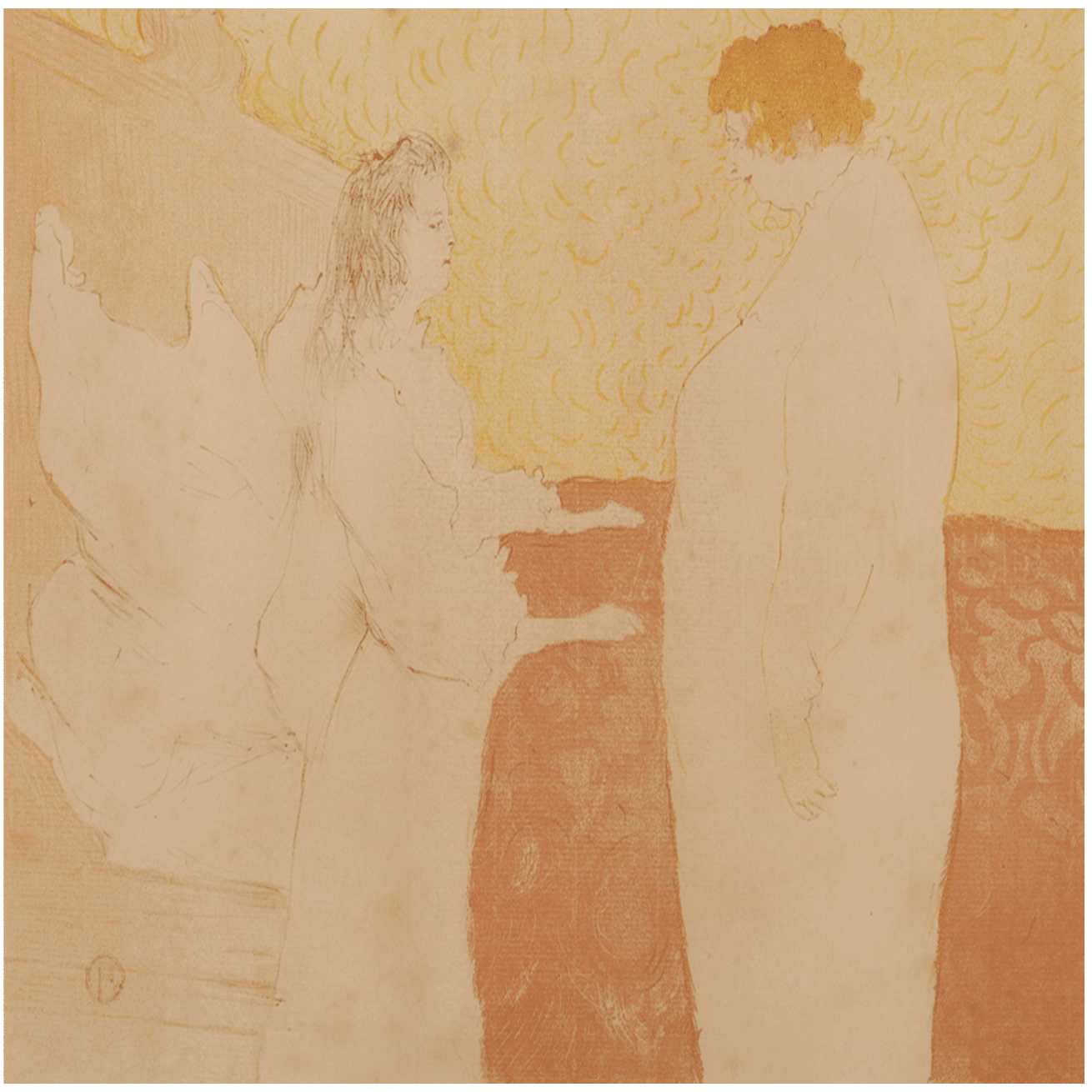 アンリ・ド・トゥールーズ=ロートレック】 版画 / リトグラフ 「彼女