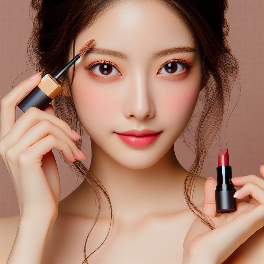 化粧 de 女子 @Bing＋プロンプト｜茜町春彦