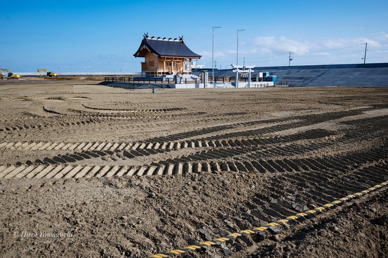 苕野神社　流造 (流れ造り)　旧社殿の図面を基に再建