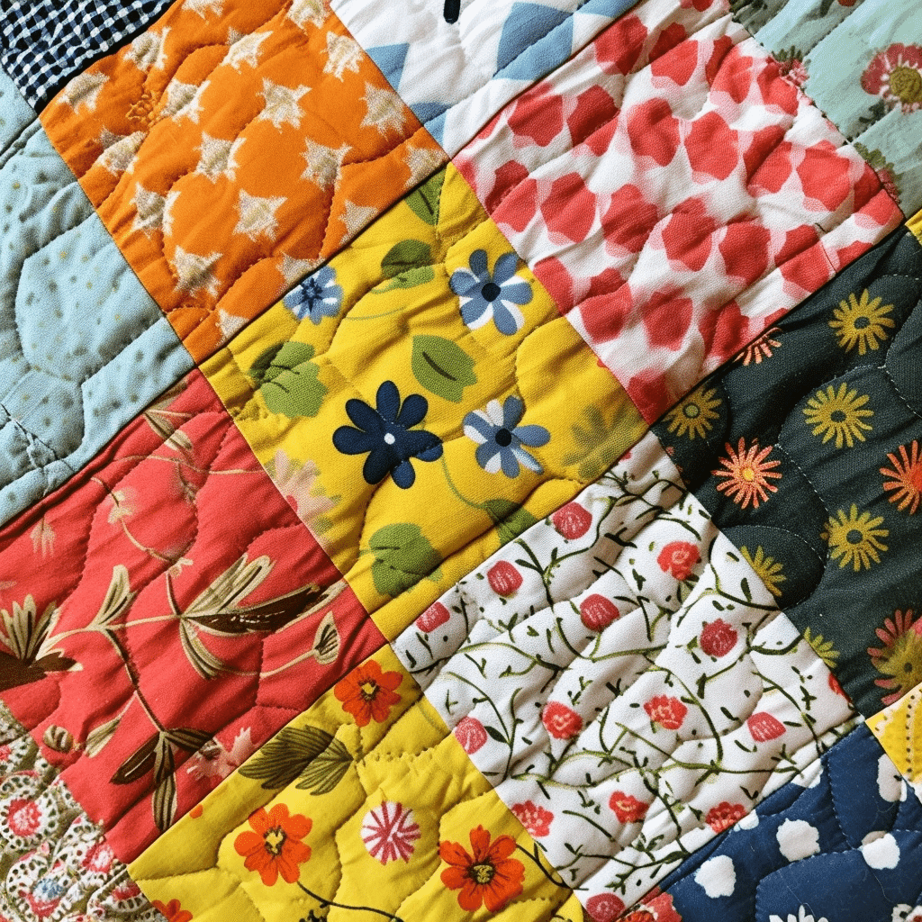 ❣️パッチワークキルト❣️爽やかキルト❣️リバーシブル リバーシブルパッチワークキルトバッグ」レシピとカットクロス4枚と