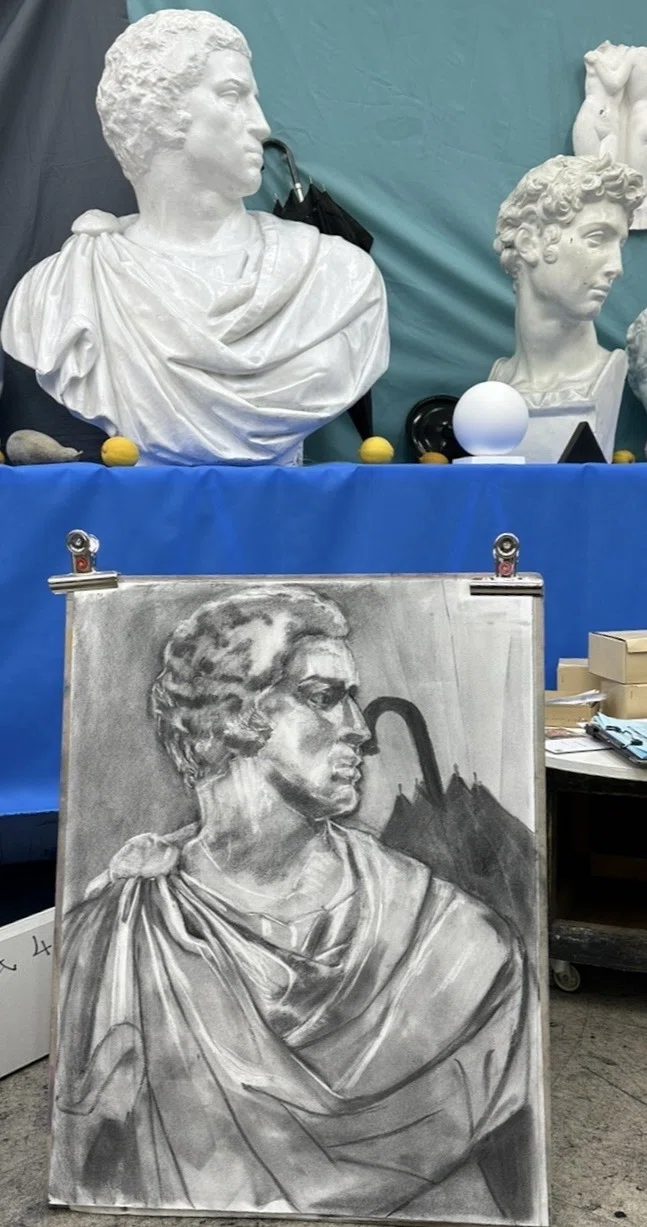 絵の修行！No.14 絵画教室での石膏デッサンとモデルクロッキーの記録