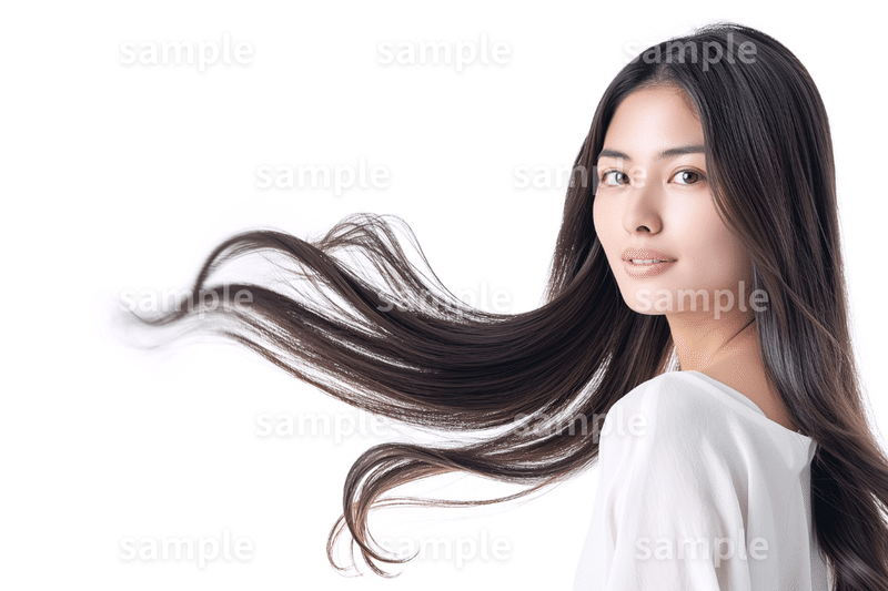 【サラサラ】「美しい髪の女性」フリー素材3枚セット｜ロングヘア・ヘアケア・トリートメントのイメージ画像に｜FREE