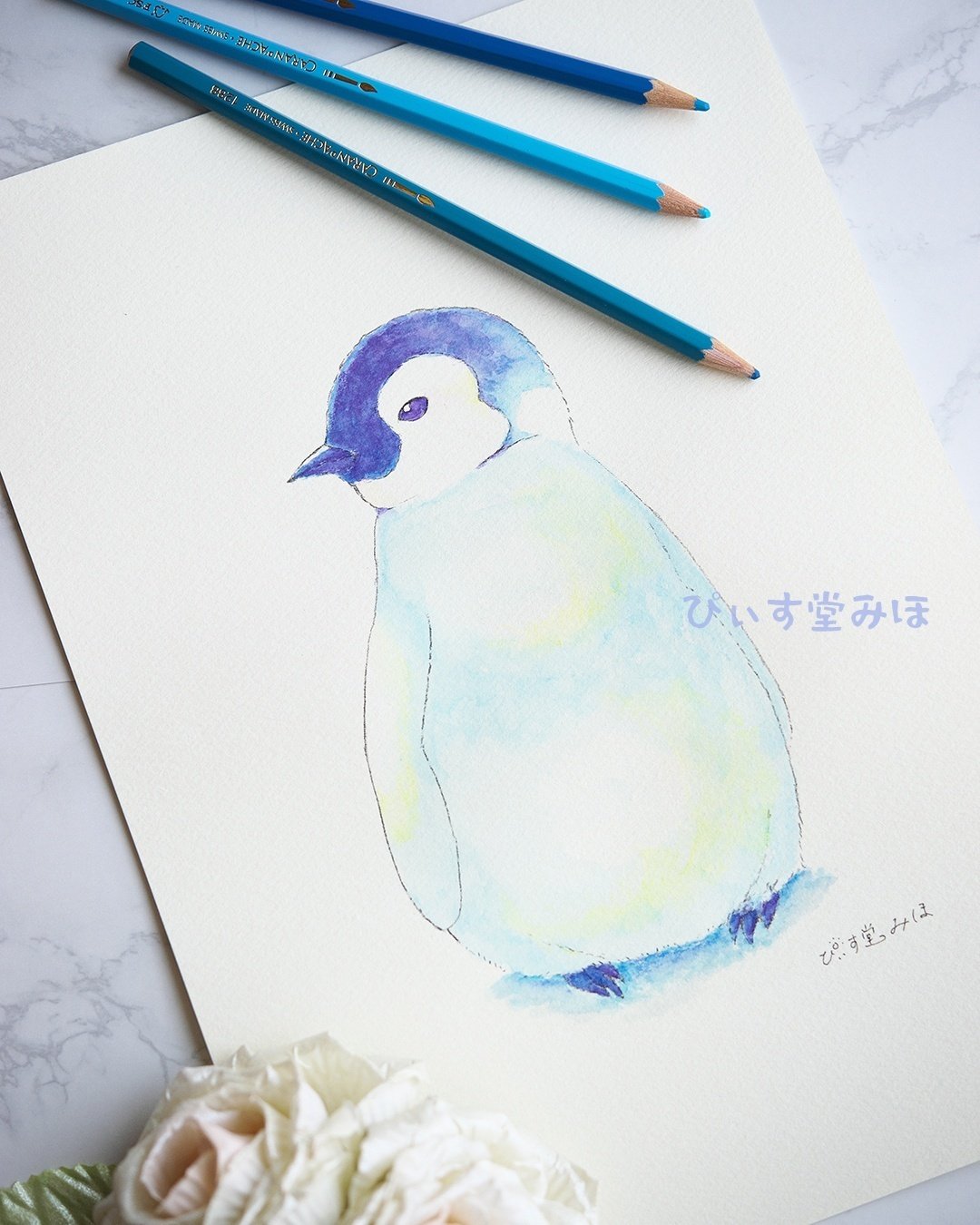 水鳥 おしどり夫婦 切れれ 絵画 鴨