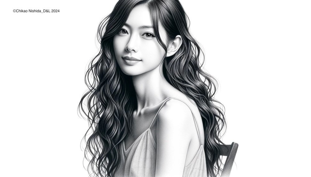 『女性』人物の鉛筆画 A2相当 女性の人物画を描いてみた！鉛筆画の描き方とコツ【初心者