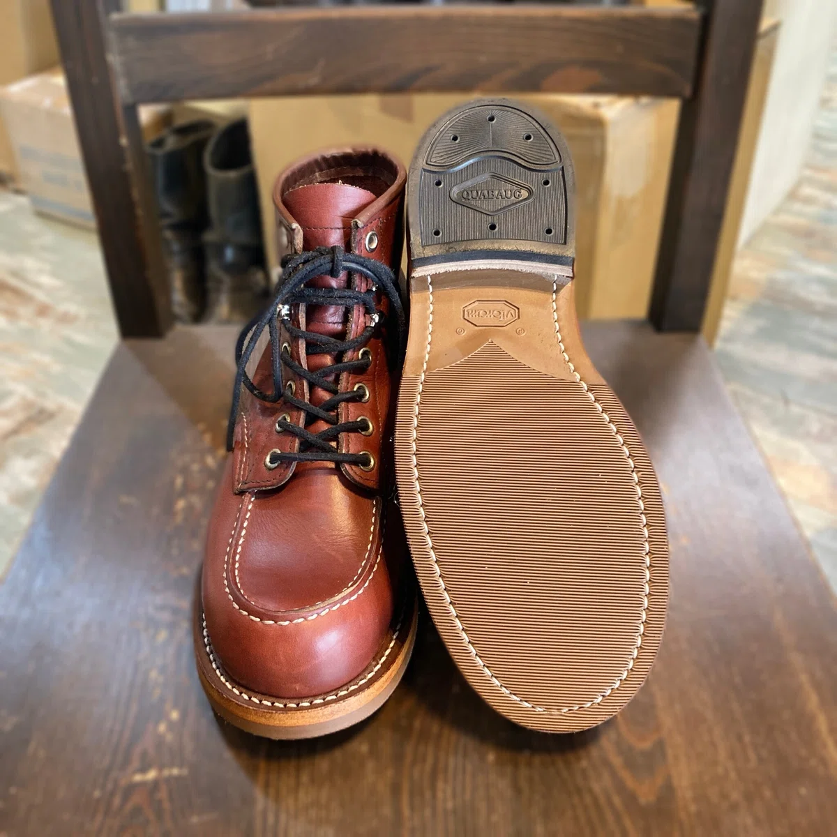 ソールカスタム他】Red Wing #9106リソールとフック交換｜CREA Repair 