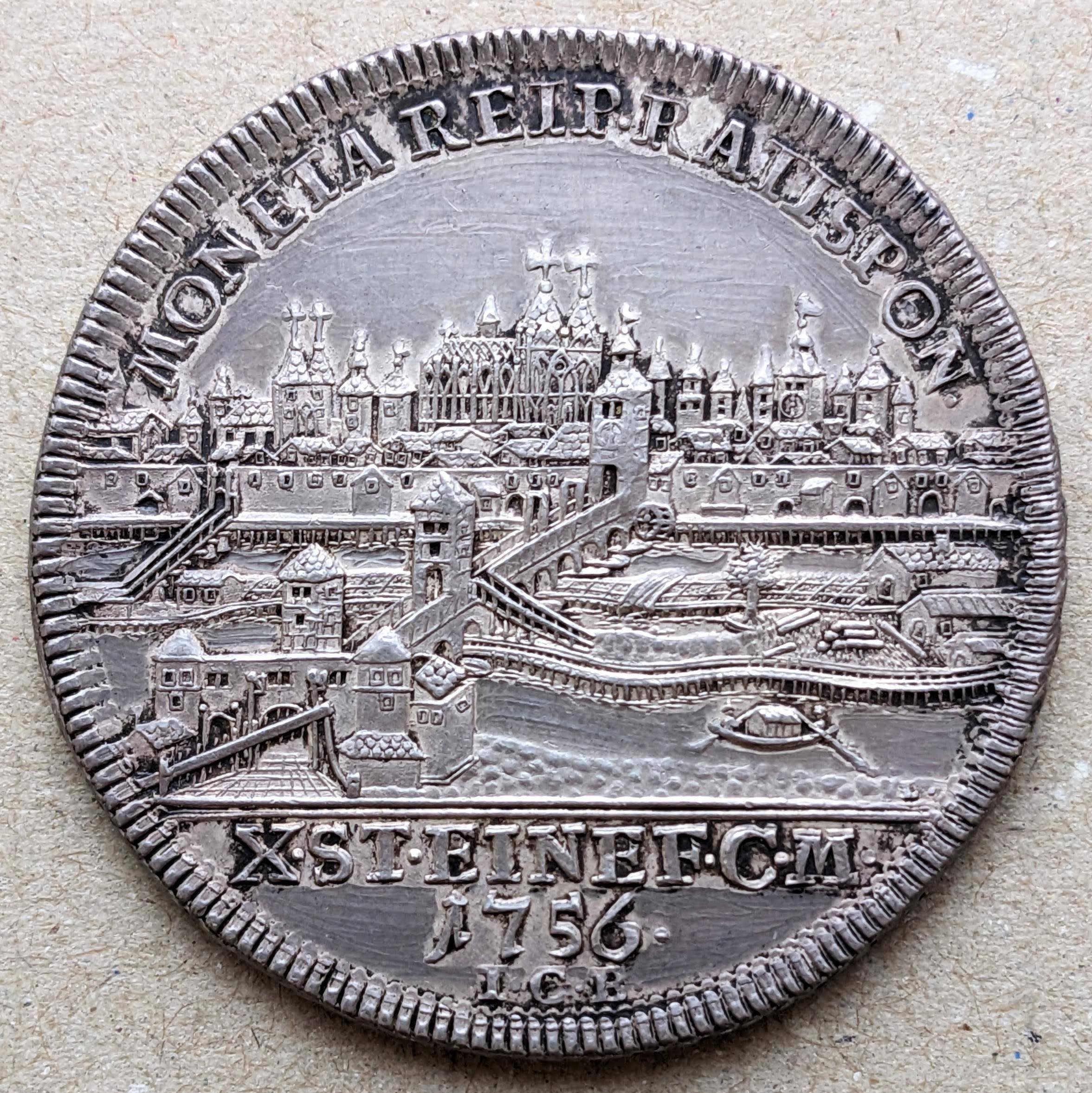 レーゲンスブルク 都市景観 ターラー銀貨 ツーリングとエッジとスラブ