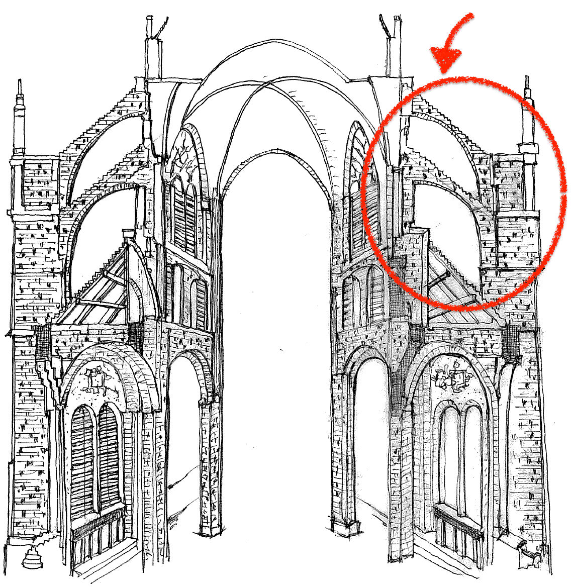 ■EM599ID/ゴシック様式/クラシックデザイン/ホワイトカラー/カウンター/店舗什器/シェルフ/収納/棚 教会建築の歴史的特徴である「ゴシック様式」とは何か。｜美術家・建築