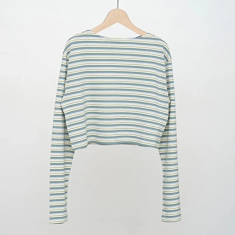 AURALEE】注目カットソーHARD TWIST COTTON BORDER BOAT NECK L/S TEE