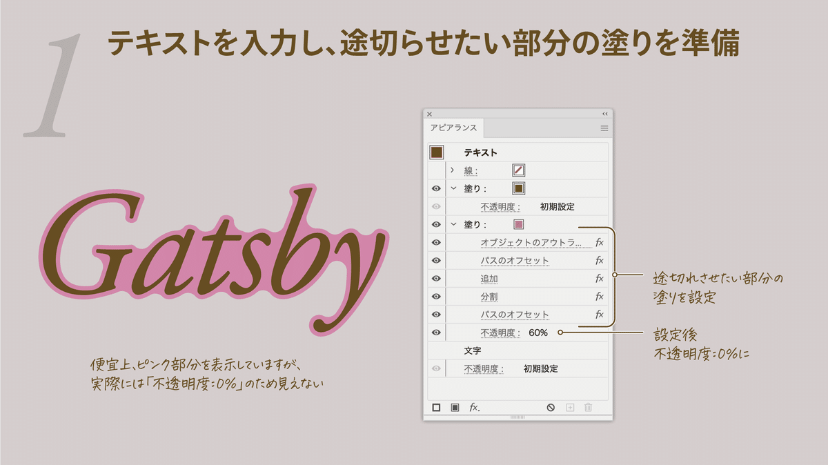 文字形状に応じて途切れるアンダーラインの作り方｜DTP Transit 別館