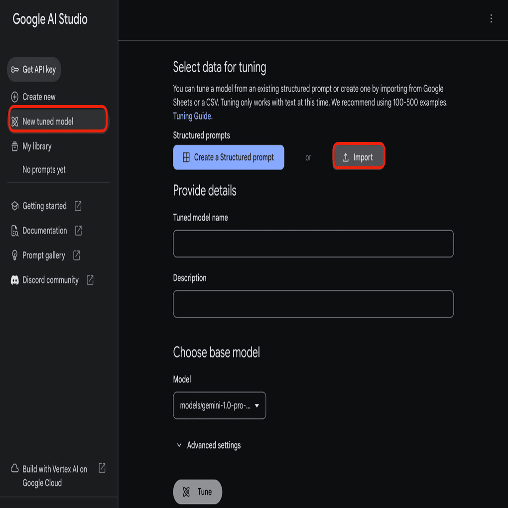 Google AI Studio で つくよみちゃんの会話テキストデータセット