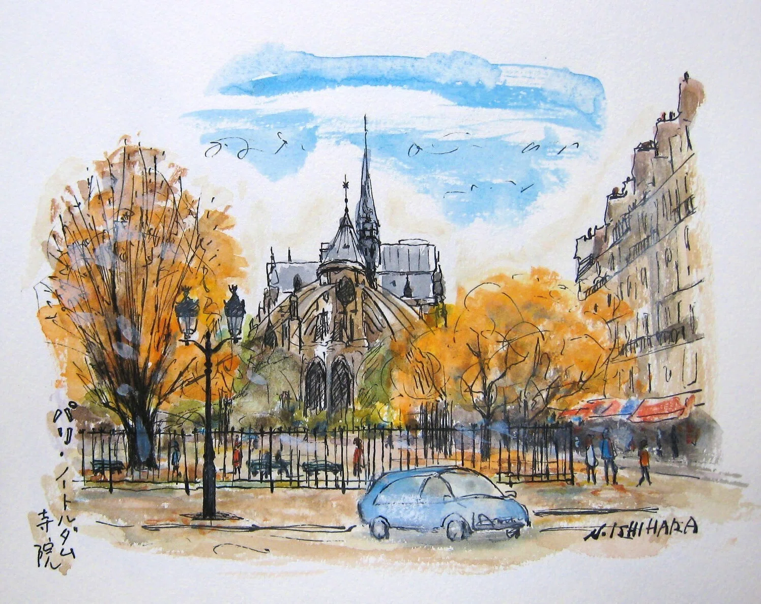 水彩画　フランス　パリ　マリーアントワネット 肖像画で知るマリー・アントワネットの生涯。ファッション