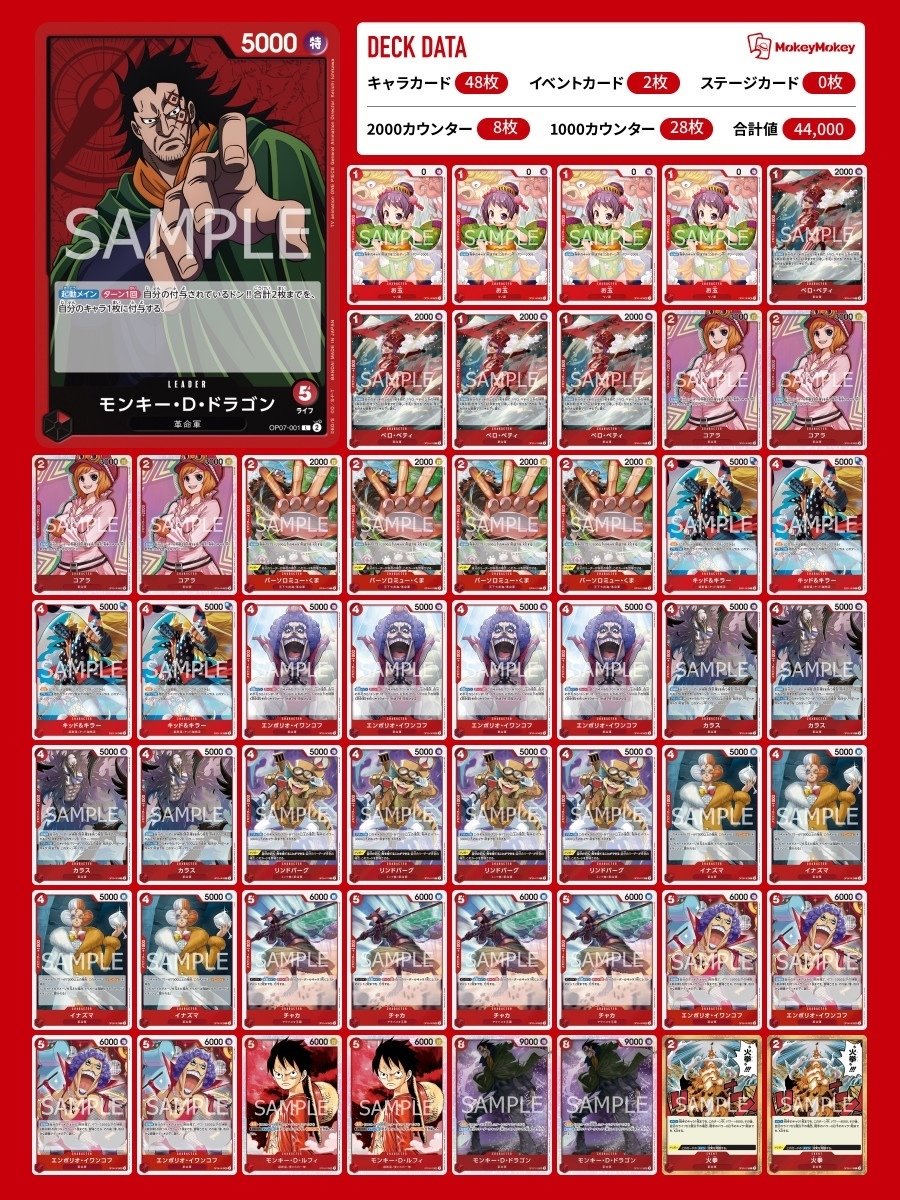 サカズキ環境に終止符を～革命軍型赤ドラゴン ワンピースカードゲーム