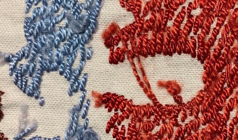 スザニの刺し方〜刺繍針と糸始末｜Hiroko Fukuda S.