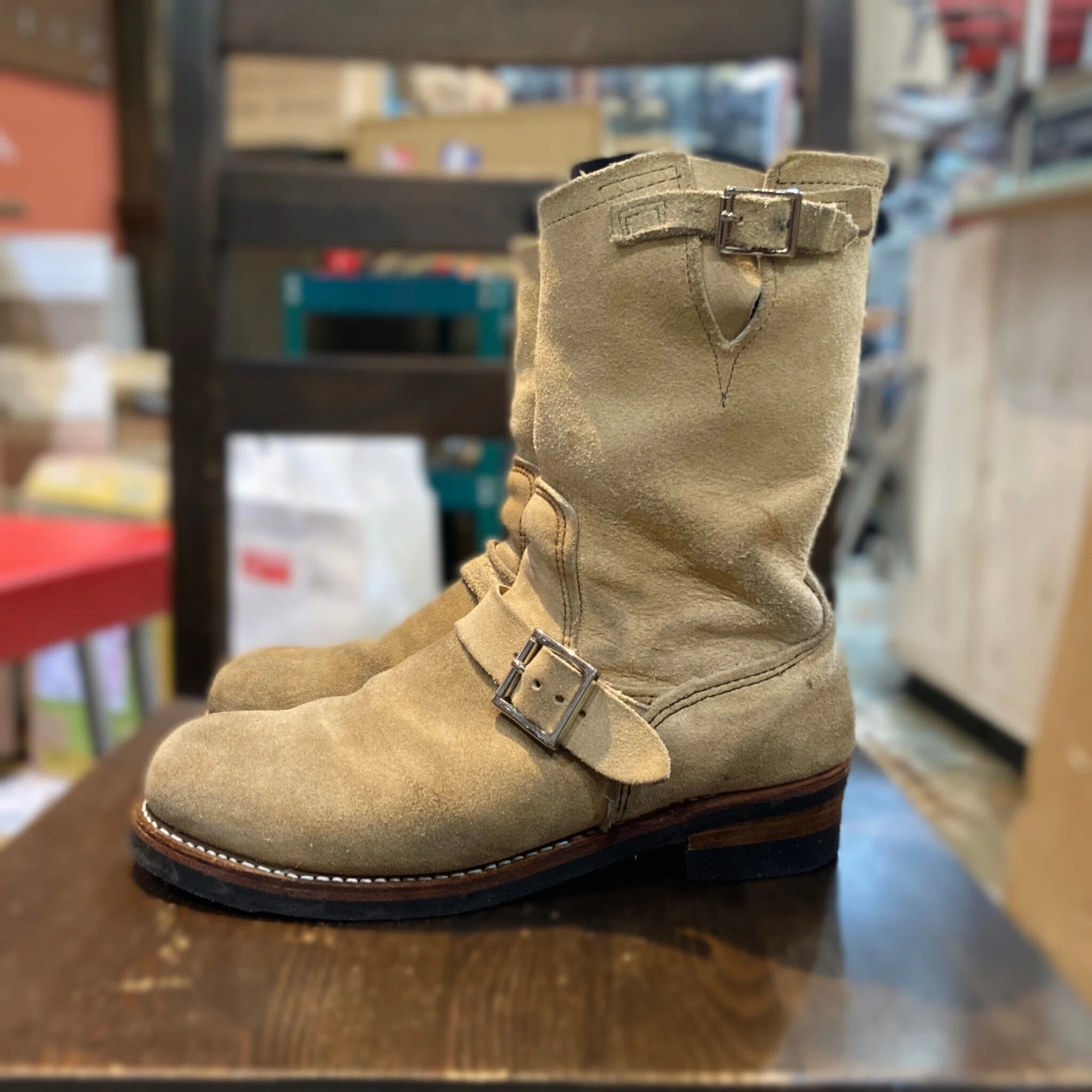 インステップストラップ下げ加工】Red Wing #8268 Suede Engineer 