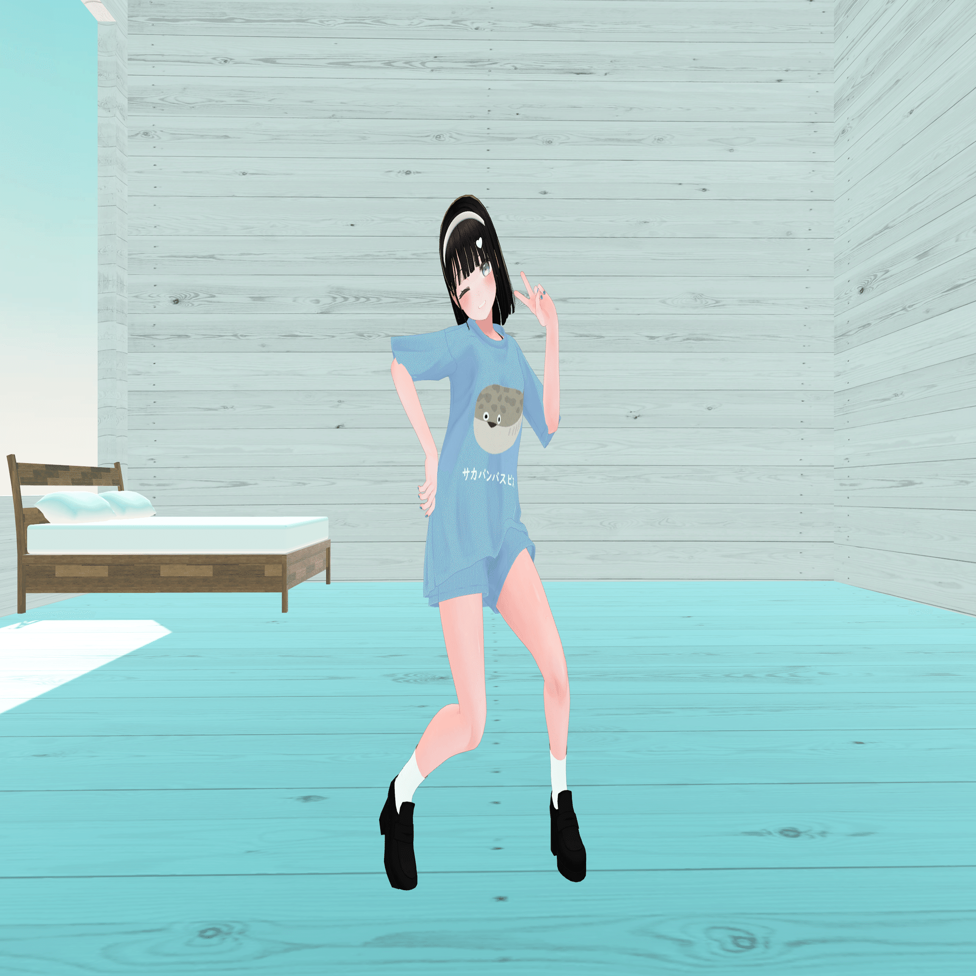 Virtual Desktop(Quest) + HaritoraX Wireless(足、膝のみ)+SlimeVRで