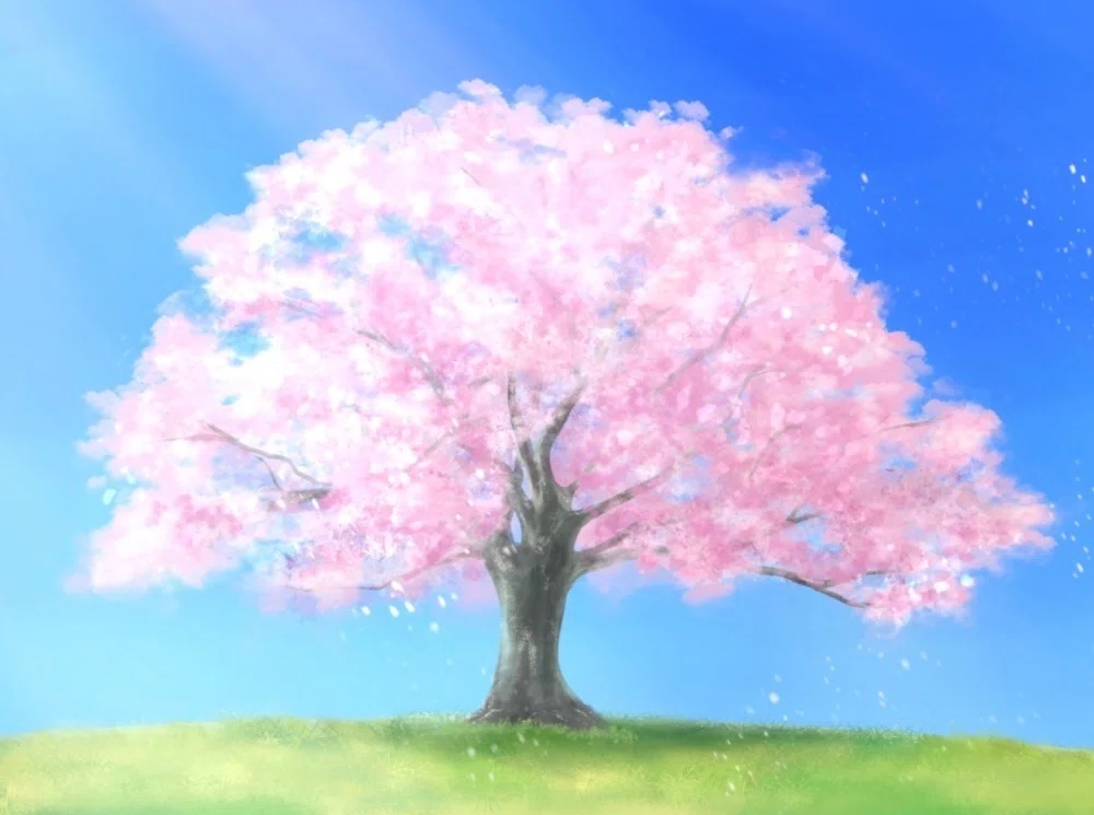 ♡たまみな♡様専用水彩画 寒桜の下でお花見を 値段は※900円です