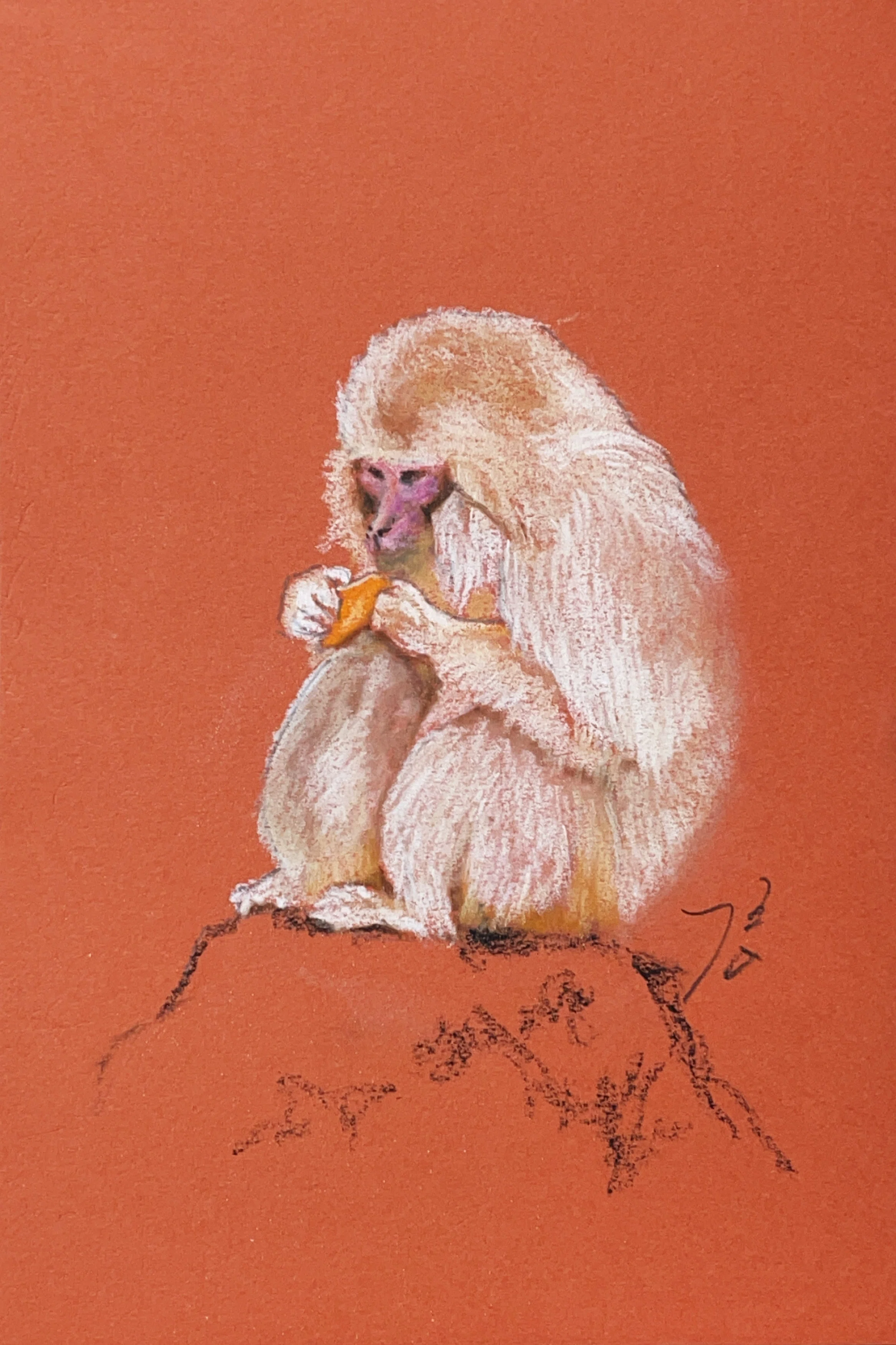 パステル画作品集]おサルさん達｜てぃーが Pastel Artist